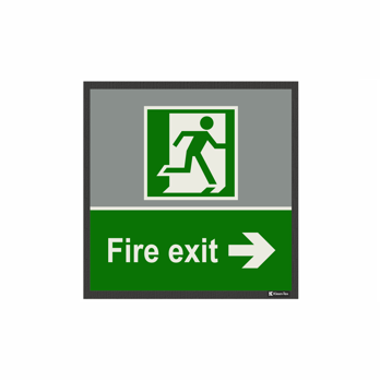 Fire Exit Right 85 x 85 cm